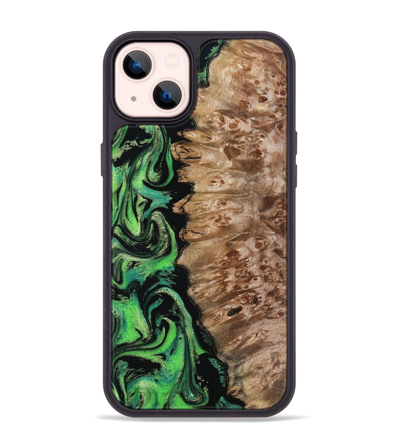 iPhone 14 Plus Wood Phone Case - Anton (Green, 799932)