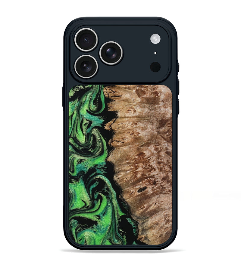 iPhone 17 Pro Max Wood Phone Case - Anton (Green, 799932)