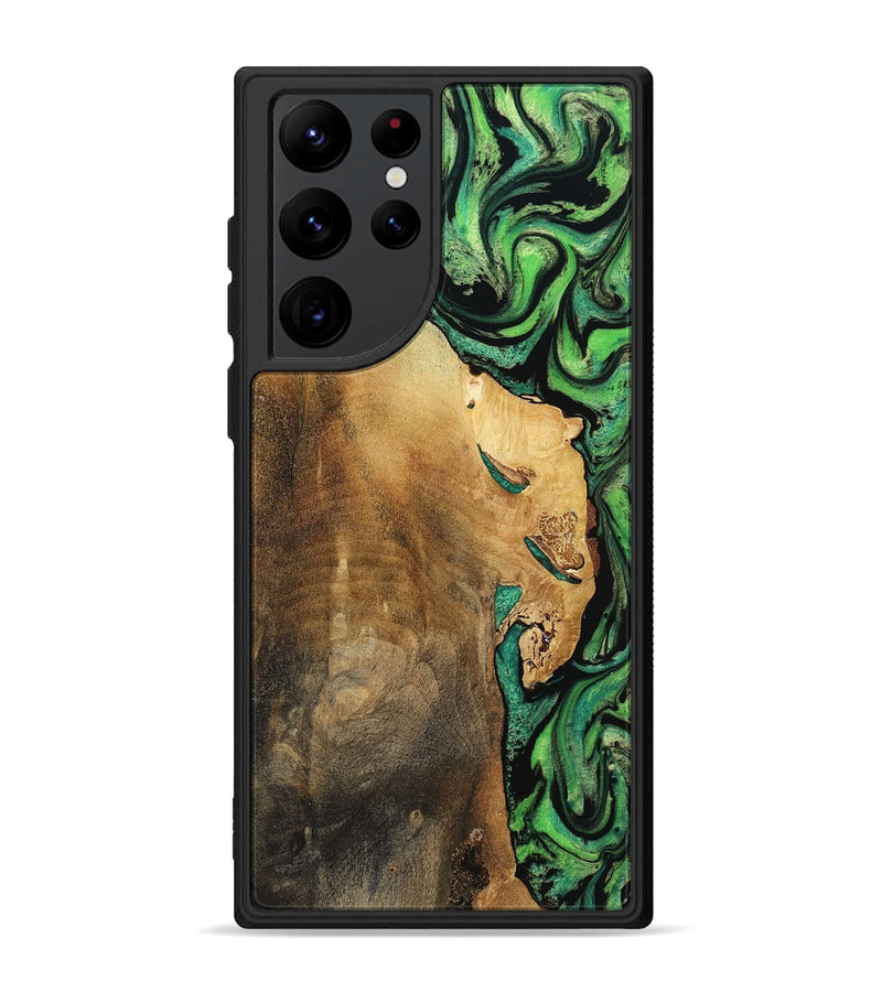 Galaxy S22 Ultra Wood Phone Case - Latrice (Green, 799934)