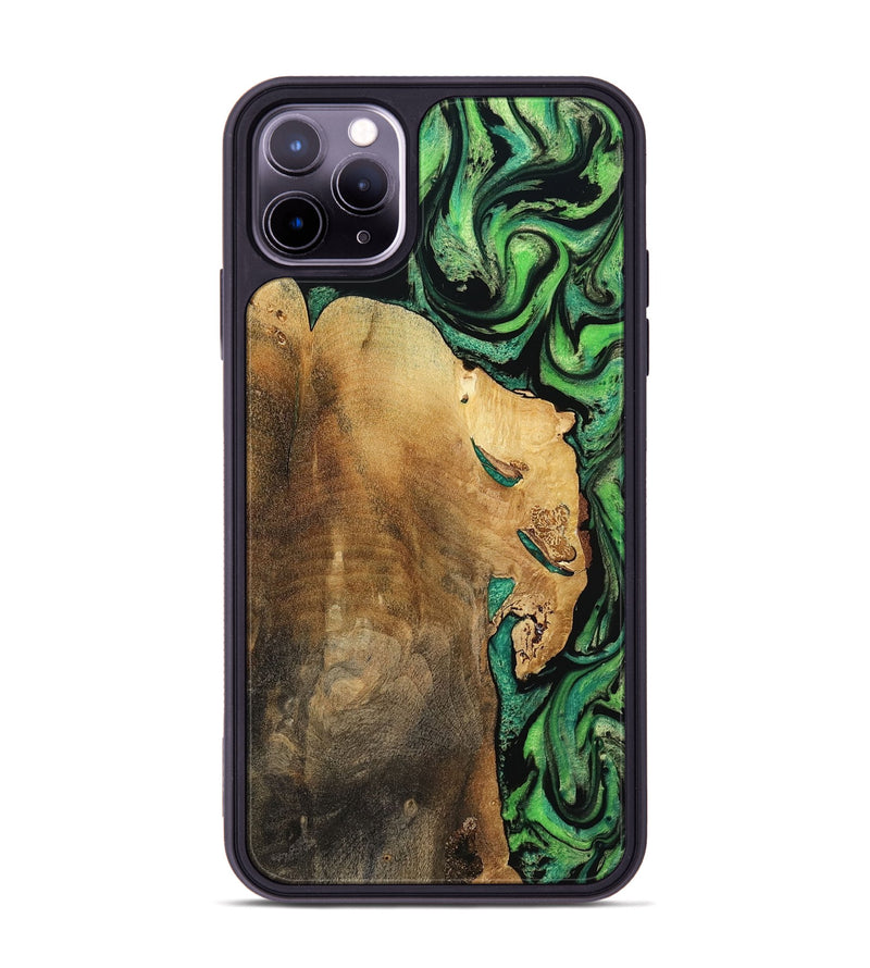 iPhone 11 Pro Max Wood Phone Case - Latrice (Green, 799934)