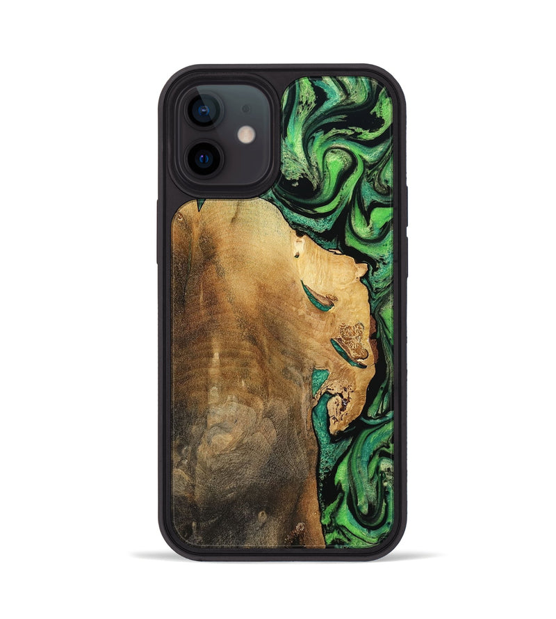 iPhone 12 Wood Phone Case - Latrice (Green, 799934)