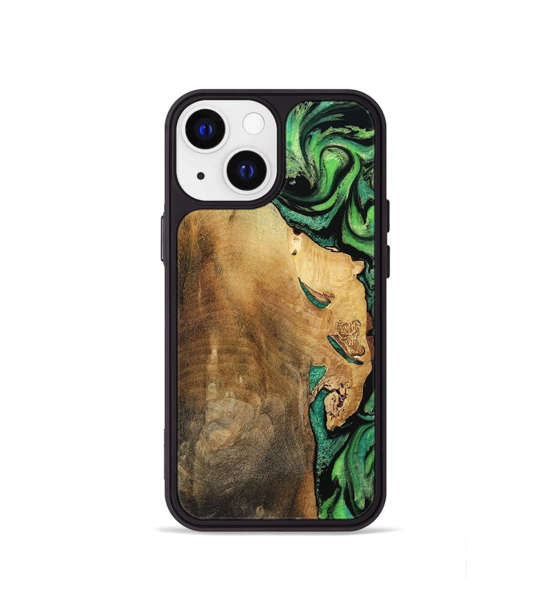 iPhone 13 mini Wood Phone Case - Latrice (Green, 799934)