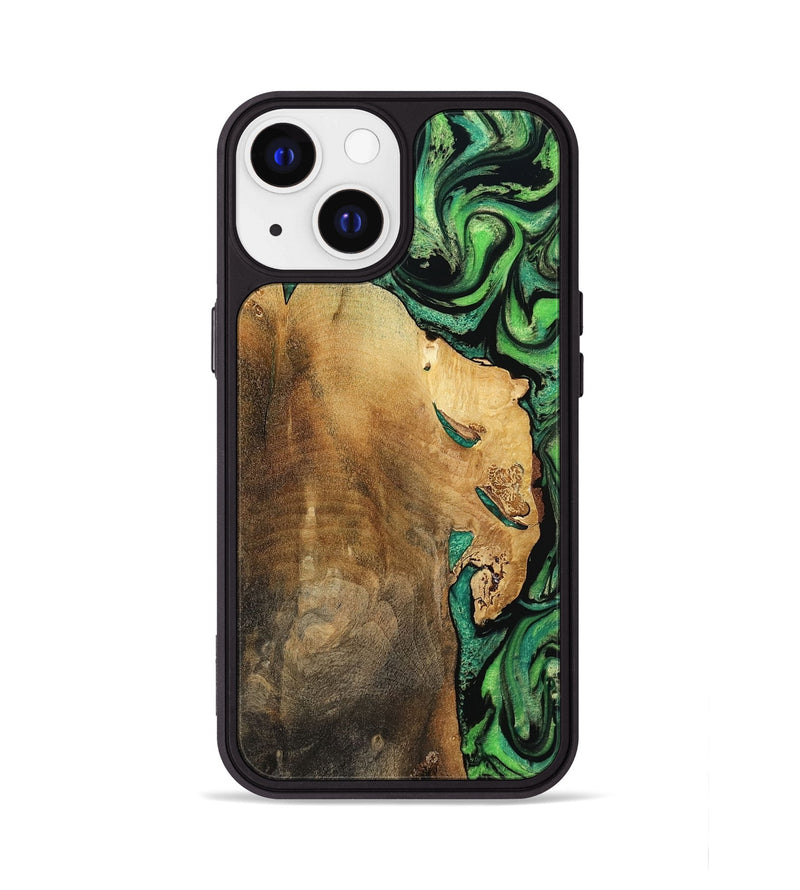 iPhone 13 Wood Phone Case - Latrice (Green, 799934)