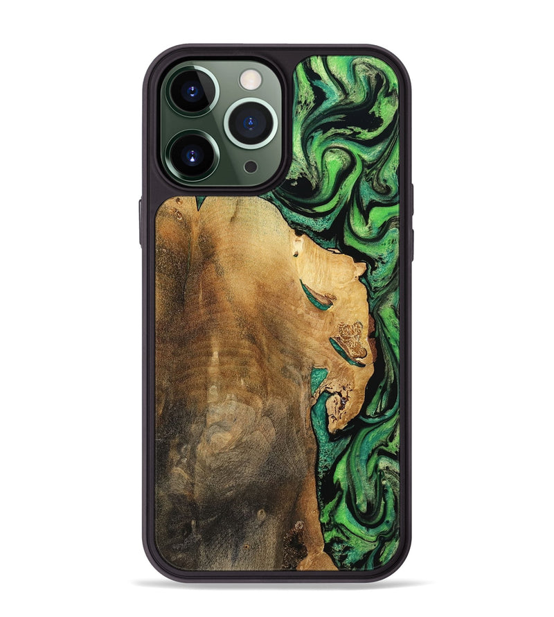 iPhone 13 Pro Max Wood Phone Case - Latrice (Green, 799934)