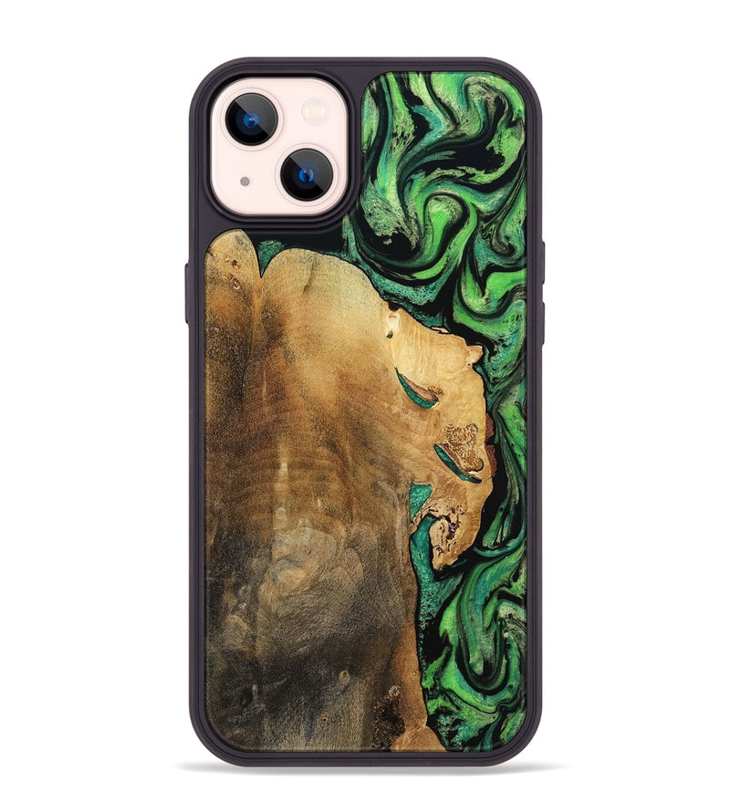 iPhone 14 Plus Wood Phone Case - Latrice (Green, 799934)