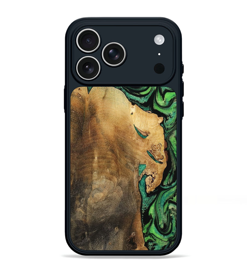 iPhone 17 Pro Max Wood Phone Case - Latrice (Green, 799934)