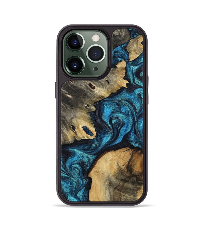 iPhone 13 Pro Wood Phone Case - Abril (Blue, 799935)