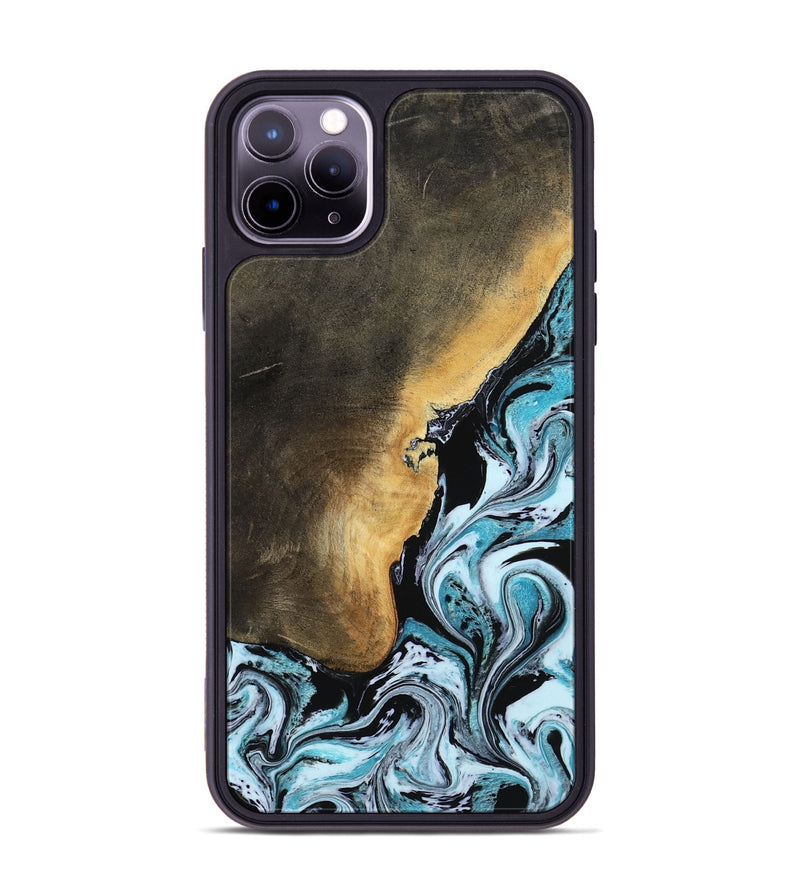 iPhone 11 Pro Max Wood Phone Case - Manila (Blue, 799937)