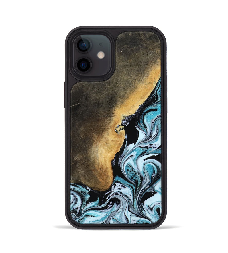iPhone 12 Wood Phone Case - Manila (Blue, 799937)