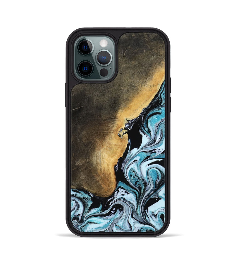 iPhone 12 Pro Wood Phone Case - Manila (Blue, 799937)