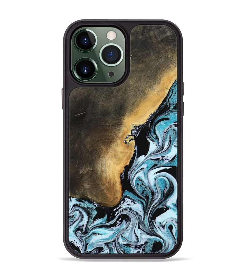 iPhone 13 Pro Max Wood Phone Case - Manila (Blue, 799937)