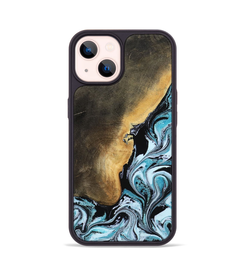 iPhone 14 Wood Phone Case - Manila (Blue, 799937)