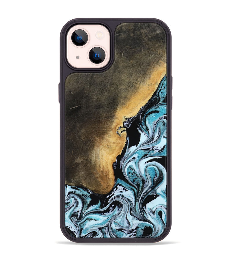 iPhone 14 Plus Wood Phone Case - Manila (Blue, 799937)