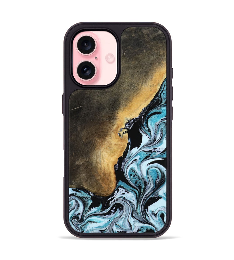 iPhone 16 Wood Phone Case - Manila (Blue, 799937)