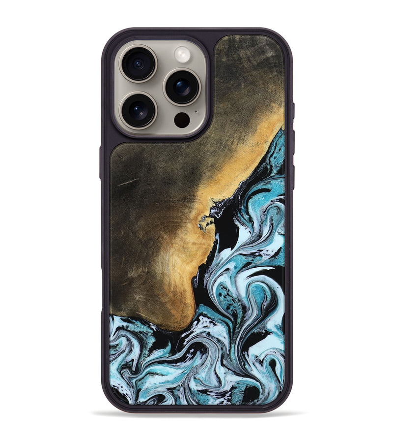 iPhone 16 Pro Max Wood Phone Case - Manila (Blue, 799937)