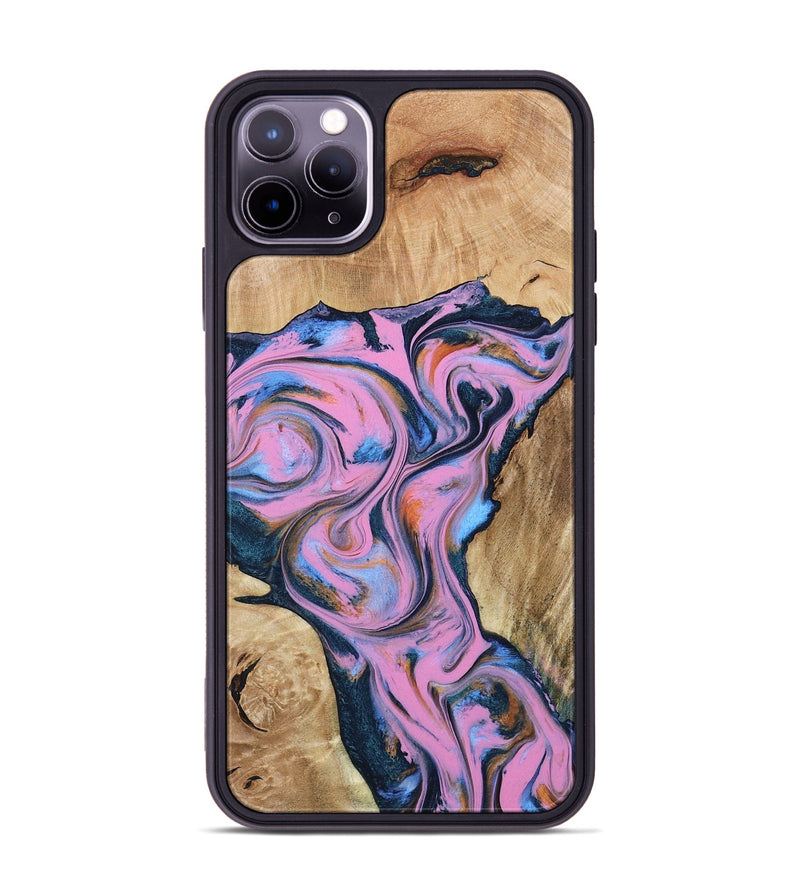 iPhone 11 Pro Max Wood Phone Case - Colin (Blue, 799938)
