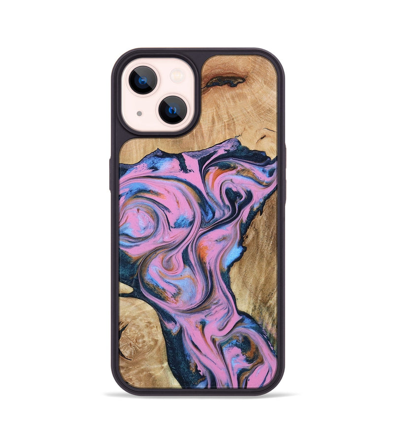 iPhone 14 Wood Phone Case - Colin (Blue, 799938)