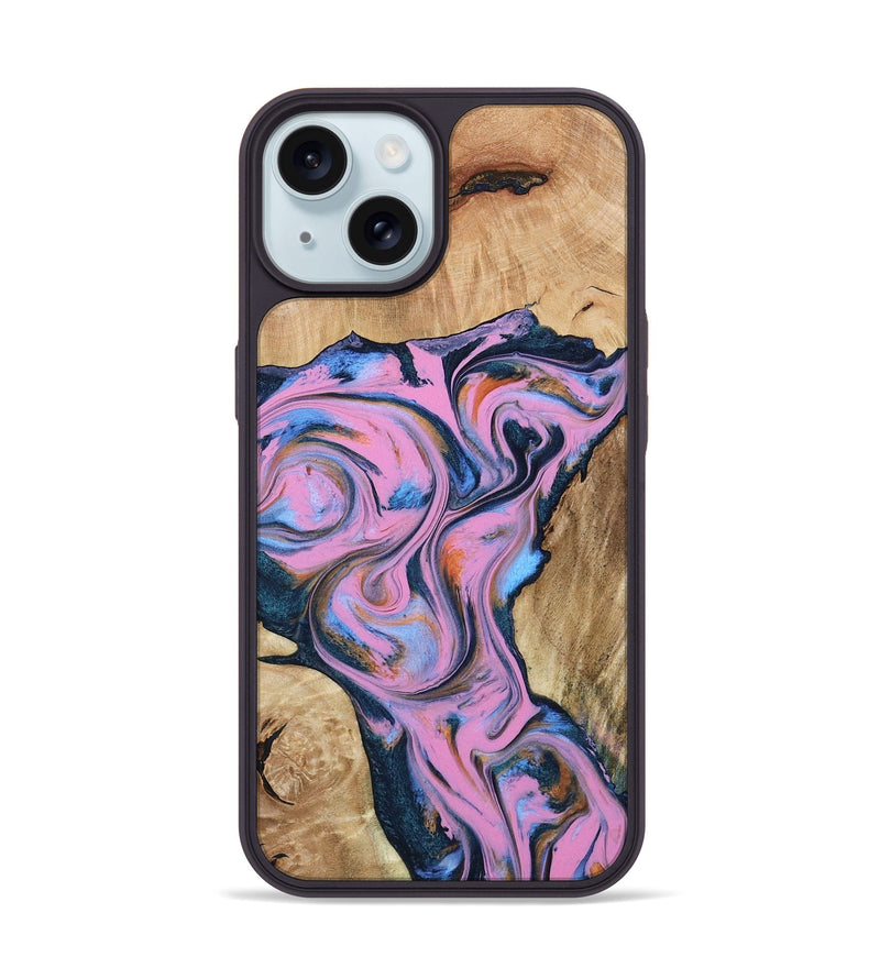 iPhone 15 Wood Phone Case - Colin (Blue, 799938)