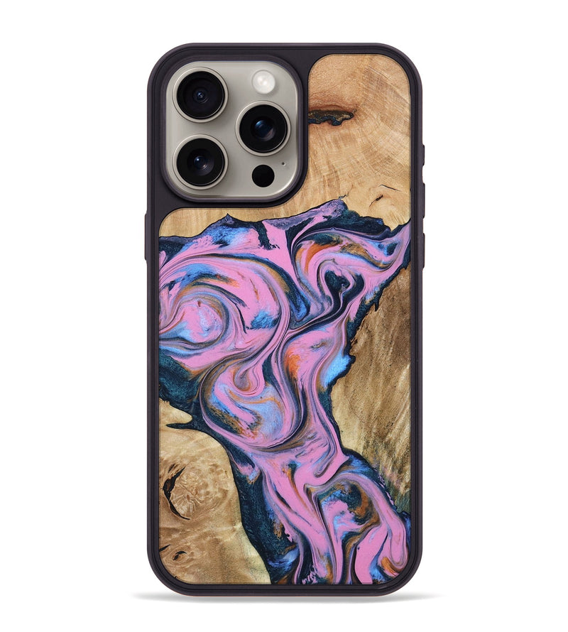 iPhone 15 Pro Max Wood Phone Case - Colin (Blue, 799938)
