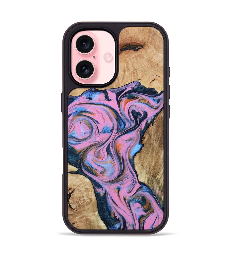 iPhone 16 Wood Phone Case - Colin (Blue, 799938)