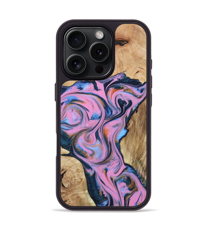 iPhone 16 Pro Wood Phone Case - Colin (Blue, 799938)