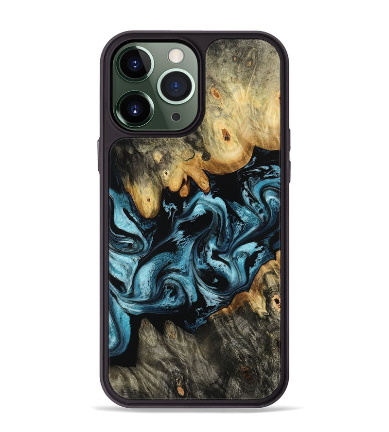 iPhone 13 Pro Max Wood Phone Case - Ashlynn (Blue, 799939)