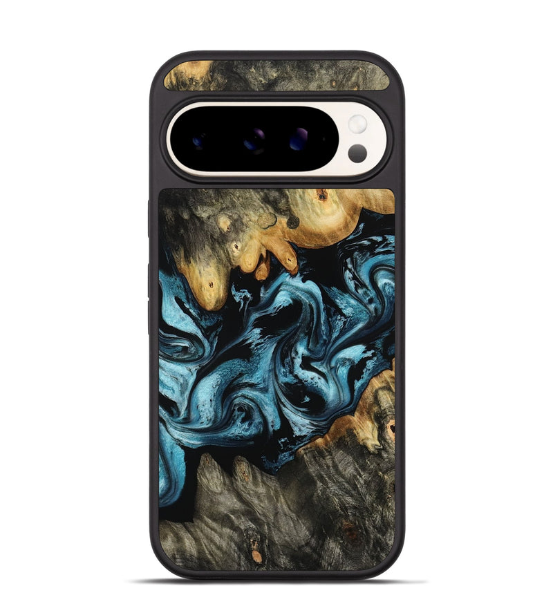Pixel 9 Pro Wood Phone Case - Ashlynn (Blue, 799939)