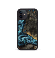 iPhone 12 mini Wood Phone Case - Monroe (Blue, 799940)