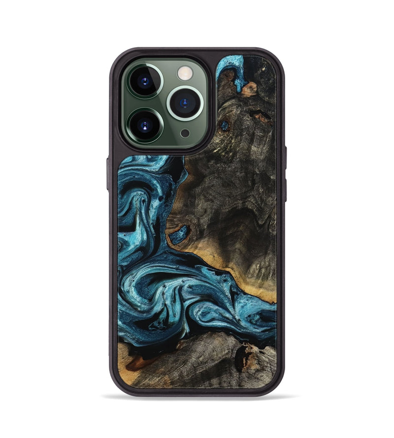 iPhone 13 Pro Wood Phone Case - Monroe (Blue, 799940)