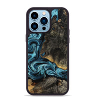 iPhone 14 Pro Max Wood Phone Case - Monroe (Blue, 799940)