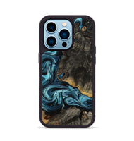 iPhone 14 Pro Wood Phone Case - Monroe (Blue, 799940)