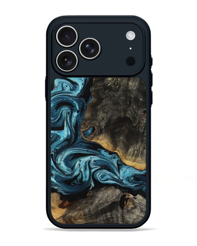 iPhone 17 Pro Max Wood Phone Case - Monroe (Blue, 799940)