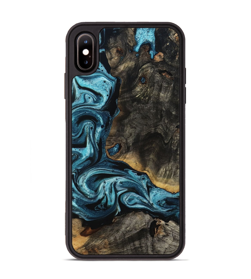 iPhone Xs Max Wood Phone Case - Monroe (Blue, 799940)