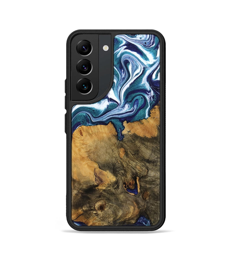 Galaxy S22 Wood Phone Case - Jeffrey (Blue, 799941)