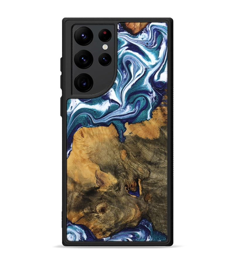 Galaxy S22 Ultra Wood Phone Case - Jeffrey (Blue, 799941)