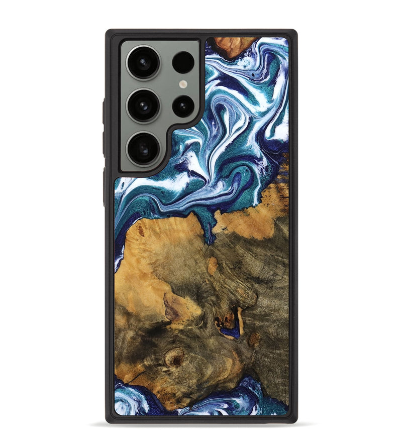 Galaxy S23 Ultra Wood Phone Case - Jeffrey (Blue, 799941)