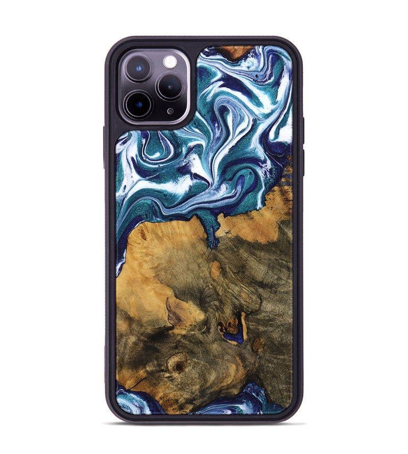 iPhone 11 Pro Max Wood Phone Case - Jeffrey (Blue, 799941)