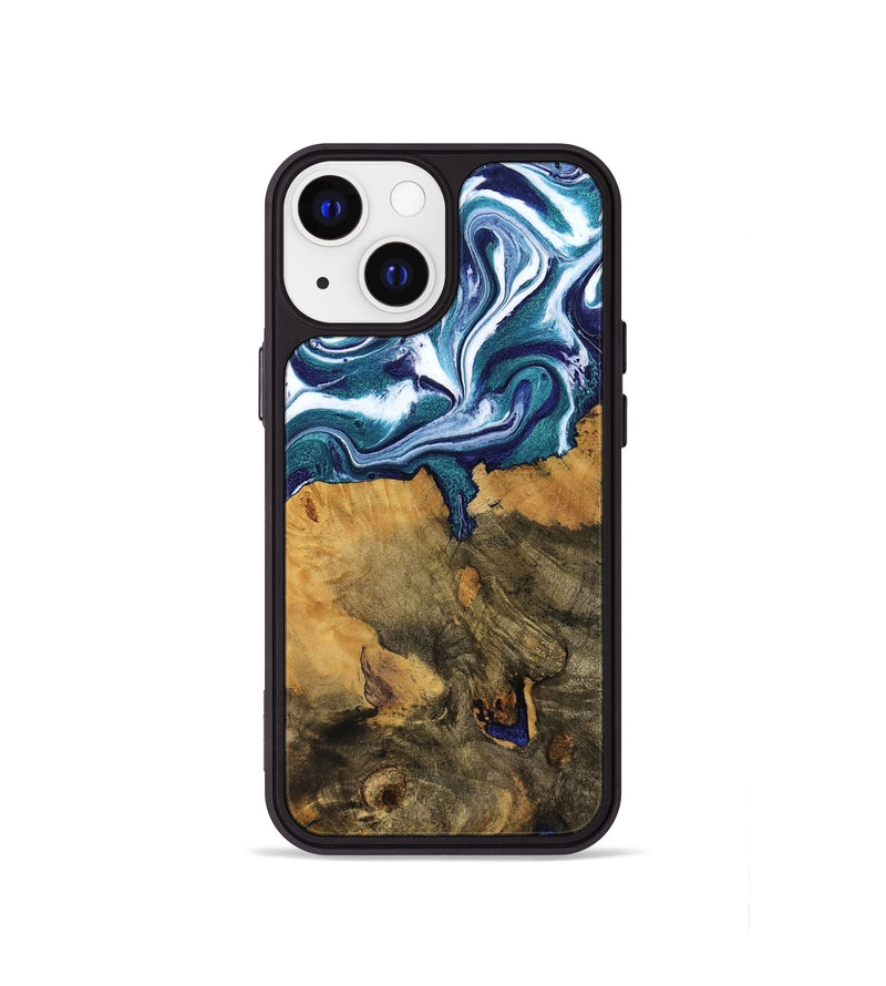 iPhone 13 mini Wood Phone Case - Jeffrey (Blue, 799941)