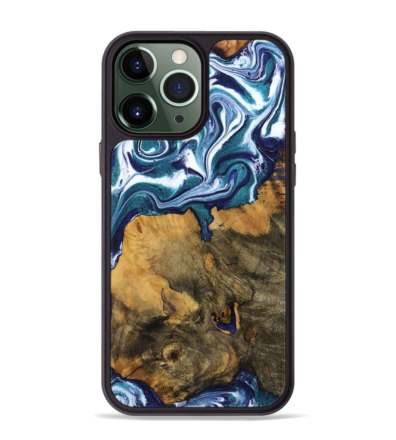 iPhone 13 Pro Max Wood Phone Case - Jeffrey (Blue, 799941)