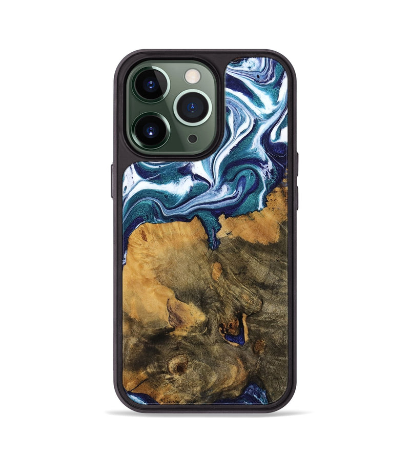 iPhone 13 Pro Wood Phone Case - Jeffrey (Blue, 799941)