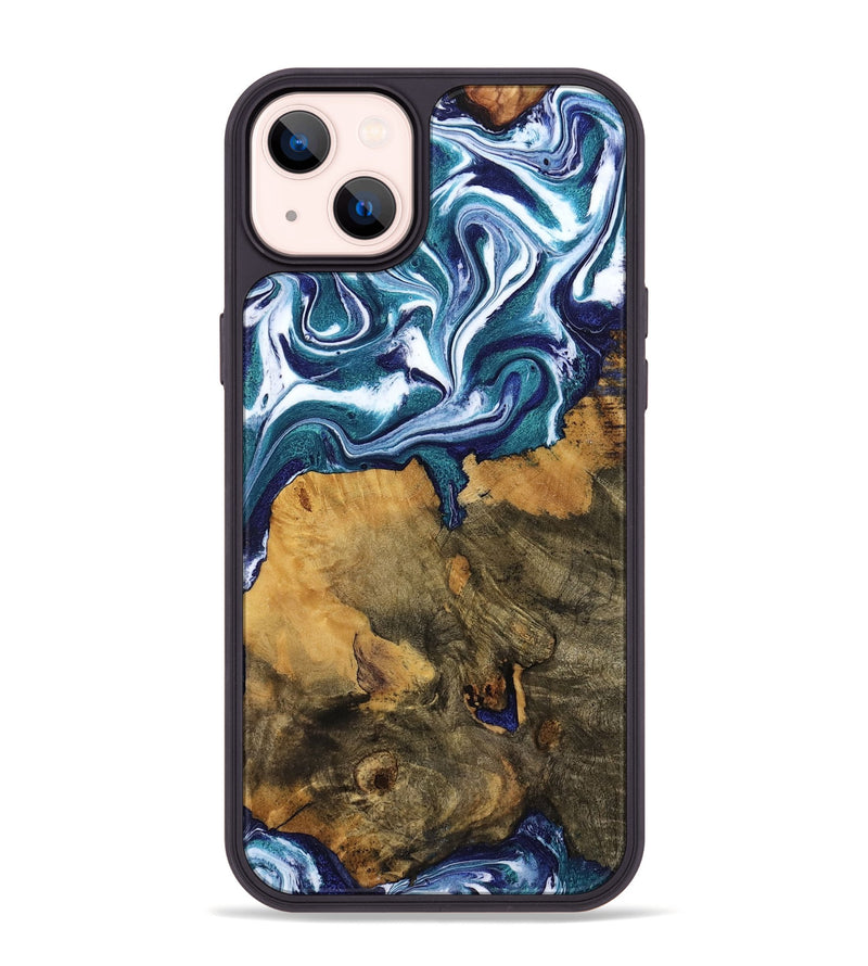 iPhone 14 Plus Wood Phone Case - Jeffrey (Blue, 799941)