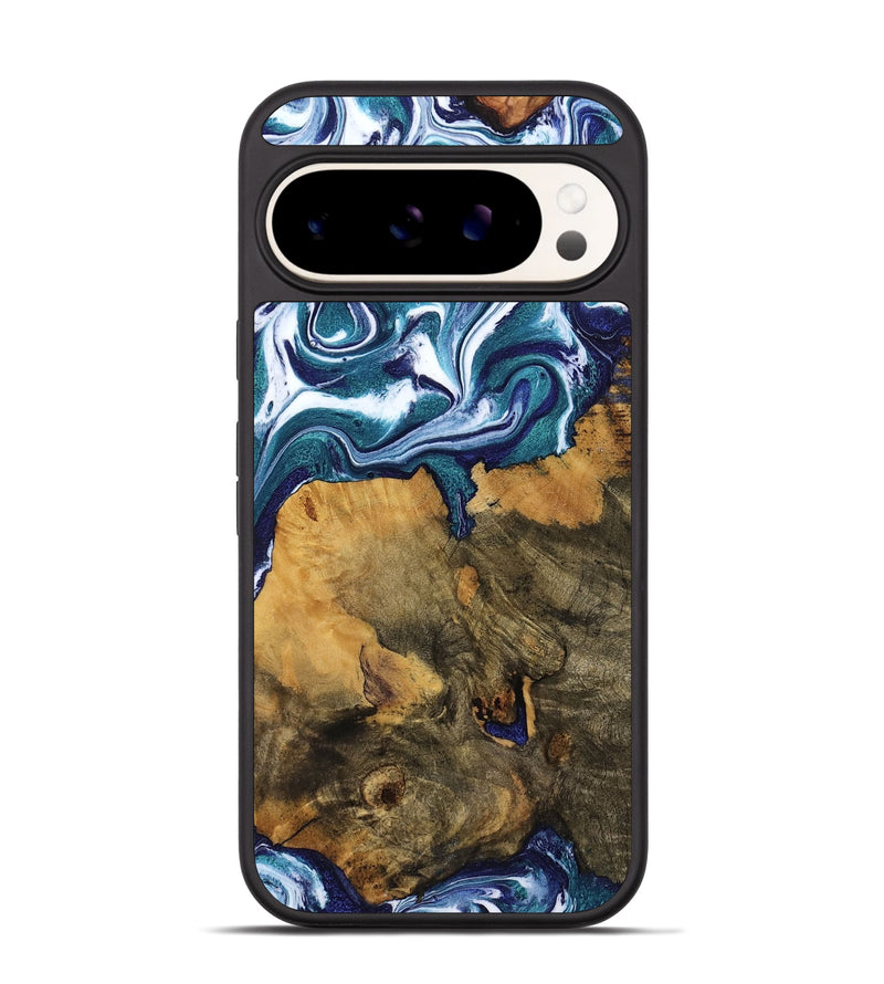 Pixel 9 Pro Wood Phone Case - Jeffrey (Blue, 799941)