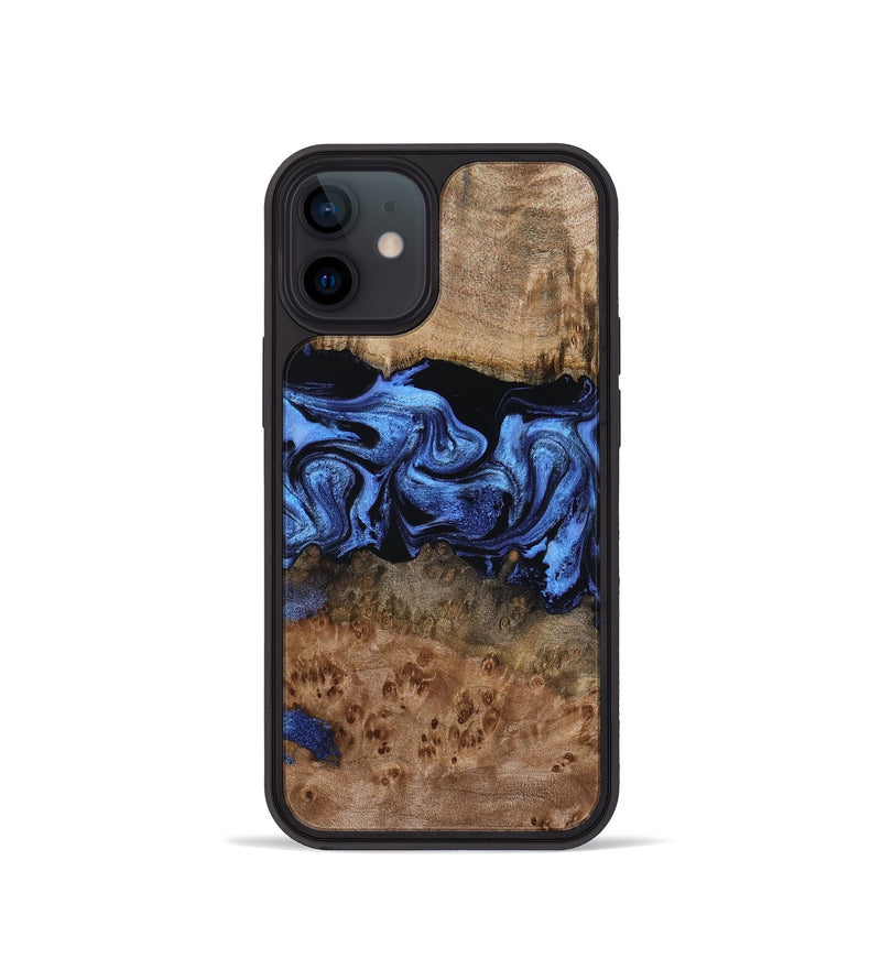iPhone 12 mini Wood Phone Case - Berkley (Blue, 799942)