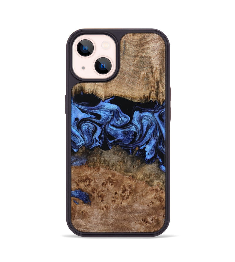 iPhone 14 Wood Phone Case - Berkley (Blue, 799942)