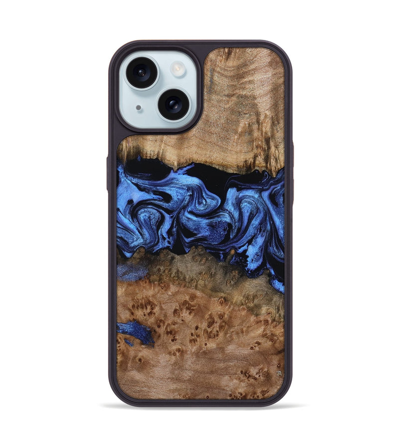 iPhone 15 Wood Phone Case - Berkley (Blue, 799942)