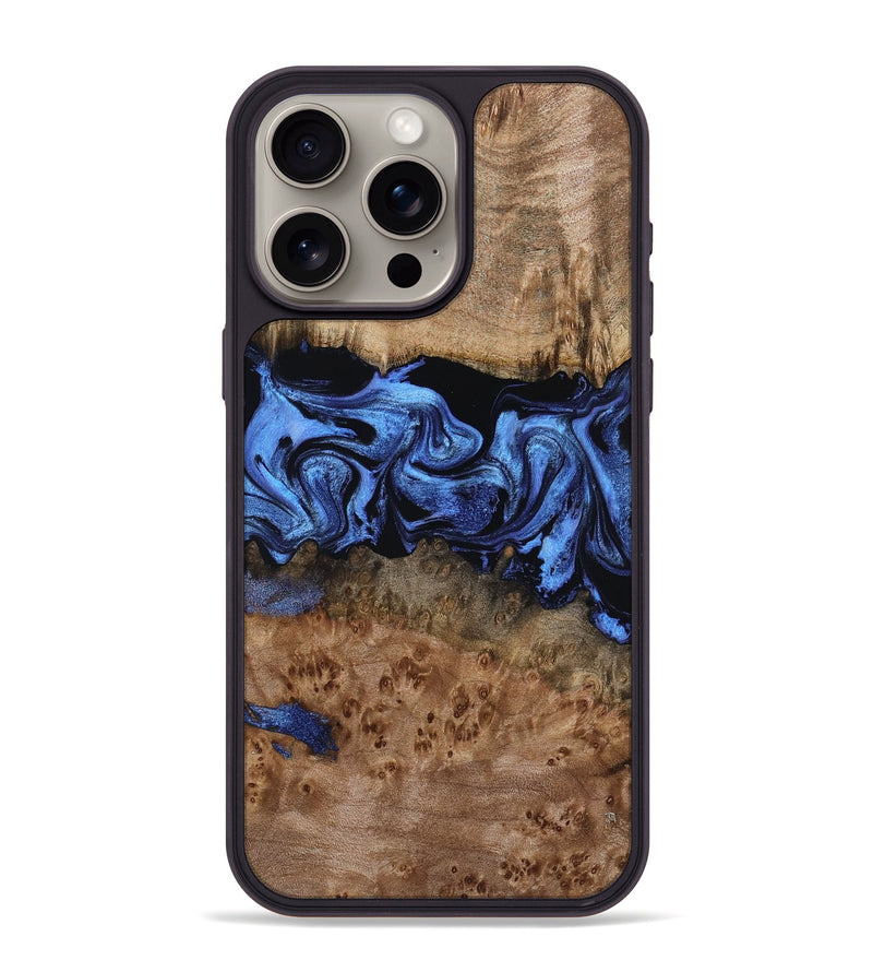 iPhone 15 Pro Max Wood Phone Case - Berkley (Blue, 799942)