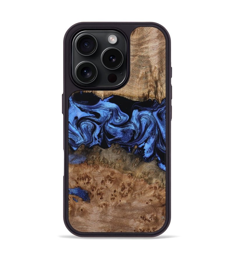 iPhone 16 Pro Wood Phone Case - Berkley (Blue, 799942)