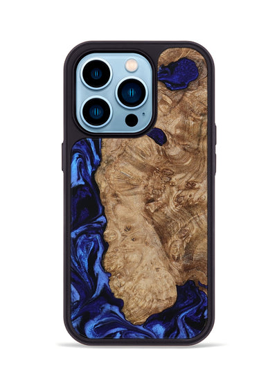 iPhone 14 Pro Wood Phone Case - Kale (Blue, 799943)