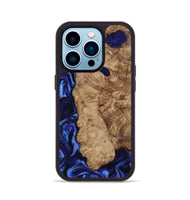 iPhone 14 Pro Wood Phone Case - Kale (Blue, 799943)