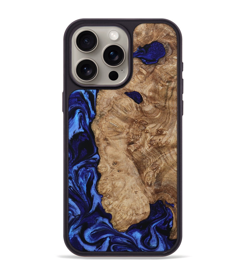iPhone 15 Pro Max Wood Phone Case - Kale (Blue, 799943)